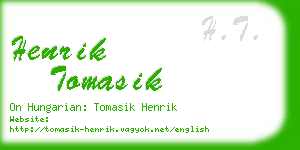 henrik tomasik business card